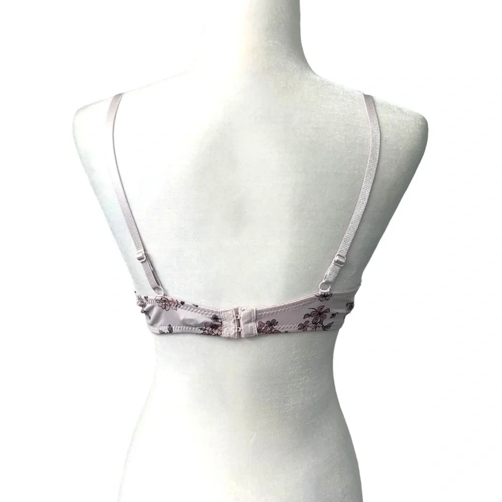 Kathy Ireland Light Pink Floral Bra - Size 36D